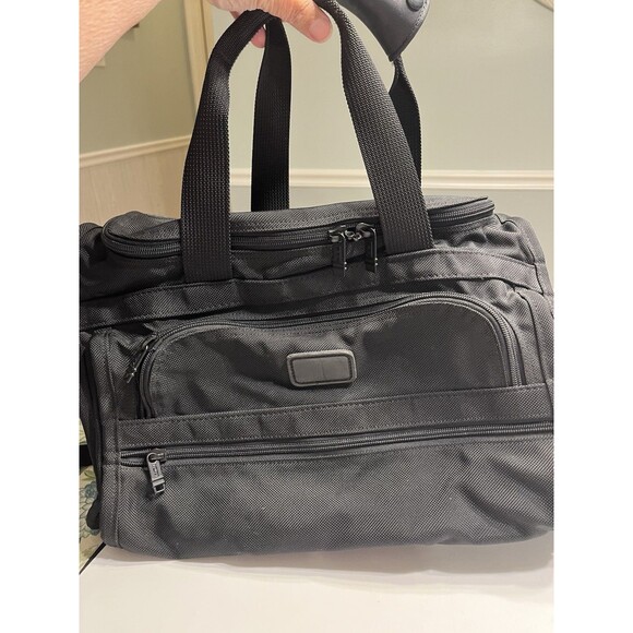 TUMI Vintage Made in USA Black Nylon Carry On Travel Duffel Gym Bag - Picture 1 of 16
